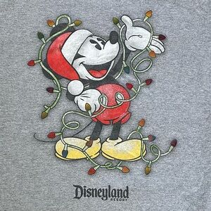 Vintage Disney Parks Mickey Mouse Christmas Ringer Tee (XL)